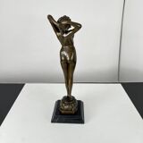Philips, Art Deco Sculpture of a Nude Woman, 20th Century, Bronze