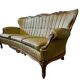 Vintage mustard yellow baroque sofa / three seater