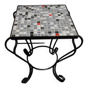 Vintage sidetable with tiles 1960's
