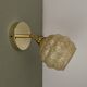 Vintage tulip wall lamp in yellow Clichy glass