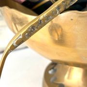 Brass Punch Bowl Set with 12 Cups, Ladle – French Vintage Mid-Century