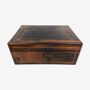 Napoleon III box or box in marquetry, 19th century