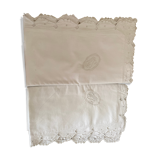 Set of MS embroidery pillowcases
