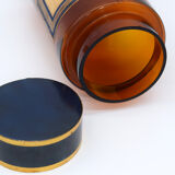 Pharmacy/apothecary old amber glass pot