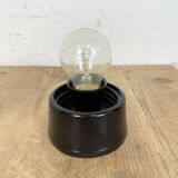 Vintage Brown Bakelite Wall or Ceiling Light with Milk Glass, 1960s