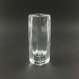 Vase en verre scandinave transparent Sommerso signé par Nils Landberg pour Orrefors, Suède, années 1960
