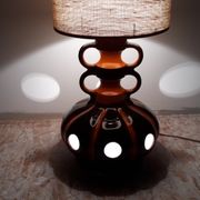 giant lamp with typical pumpkin ceramic 1970 120cmx32cm