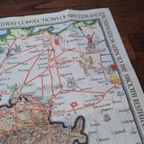 Beautiful poster map of Switzerland 1937
