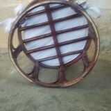 Rattan pouf with cushion