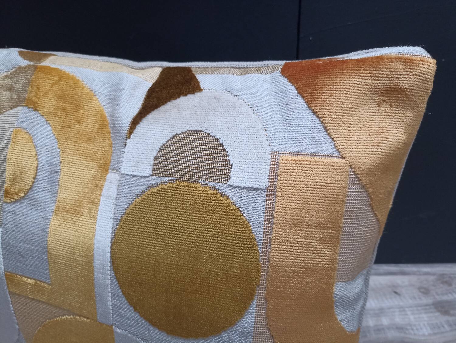 Coussin art déco velours 30x50cm