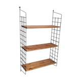 Scandinavian shelving unit, 1960-70, 3 raw wood shelves