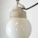 Vintage White Porcelain Pendant Light, 1970s