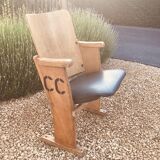 1920 cinema chair made of wood and skai