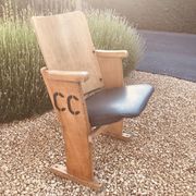 1920 cinema chair made of wood and skai