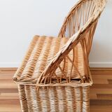 Rattan storage bench, toy box, laundry box