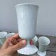 Plain white mazagran cups Limoges Seignolles Edelweis