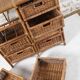 Wicker and rattan chest of drawers with 8 drawers