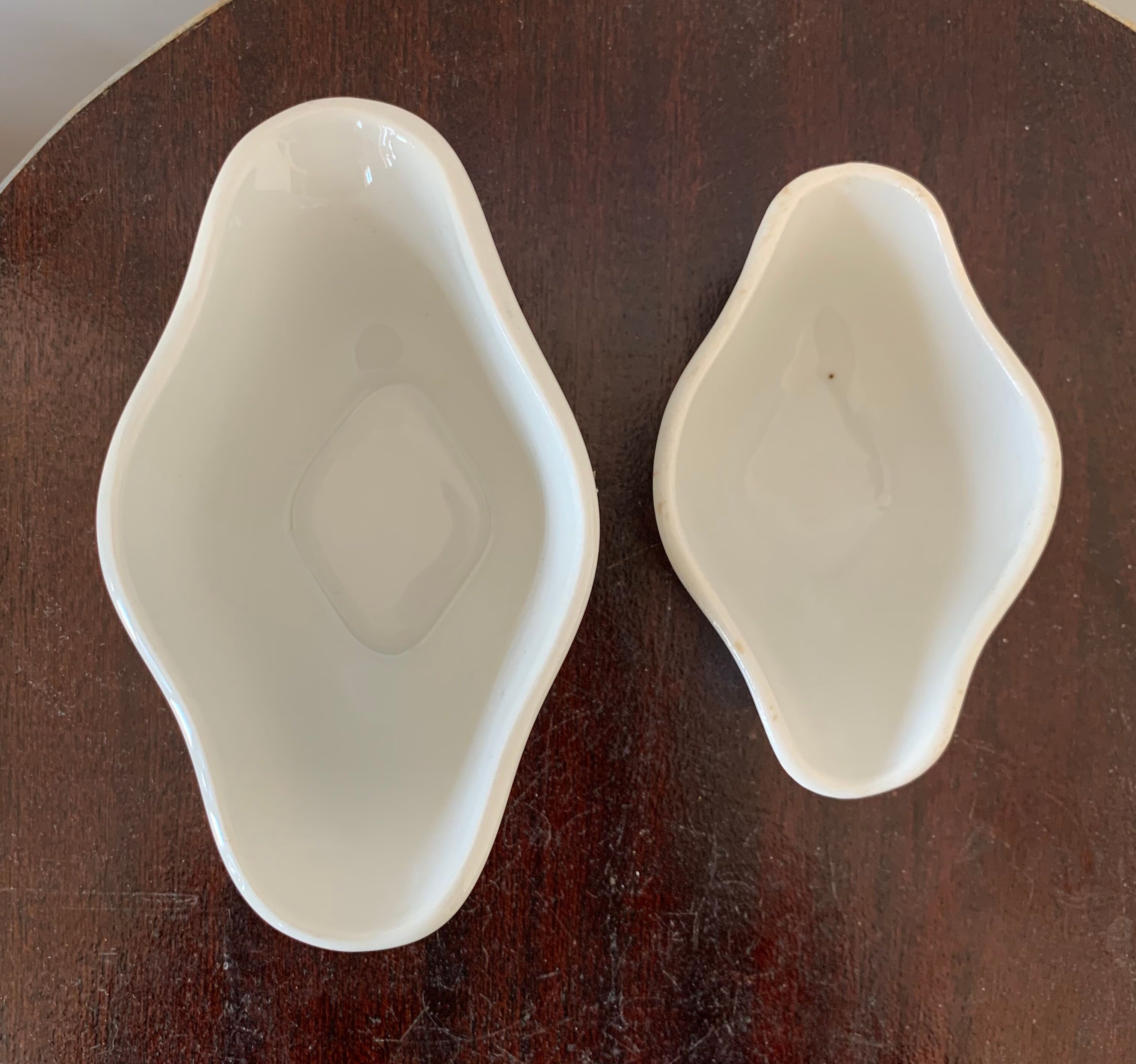 Set of 2 small cream jars