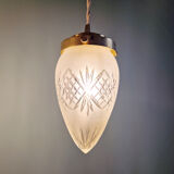 Frosted crystal suspension (3 available), early 20th century.