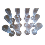 Flûttes en cristal gravé