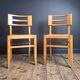 Paire de chaises design Pierre Cruège, meubles sièges anciens