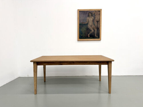 Campaign table in oak and pine, 1970s