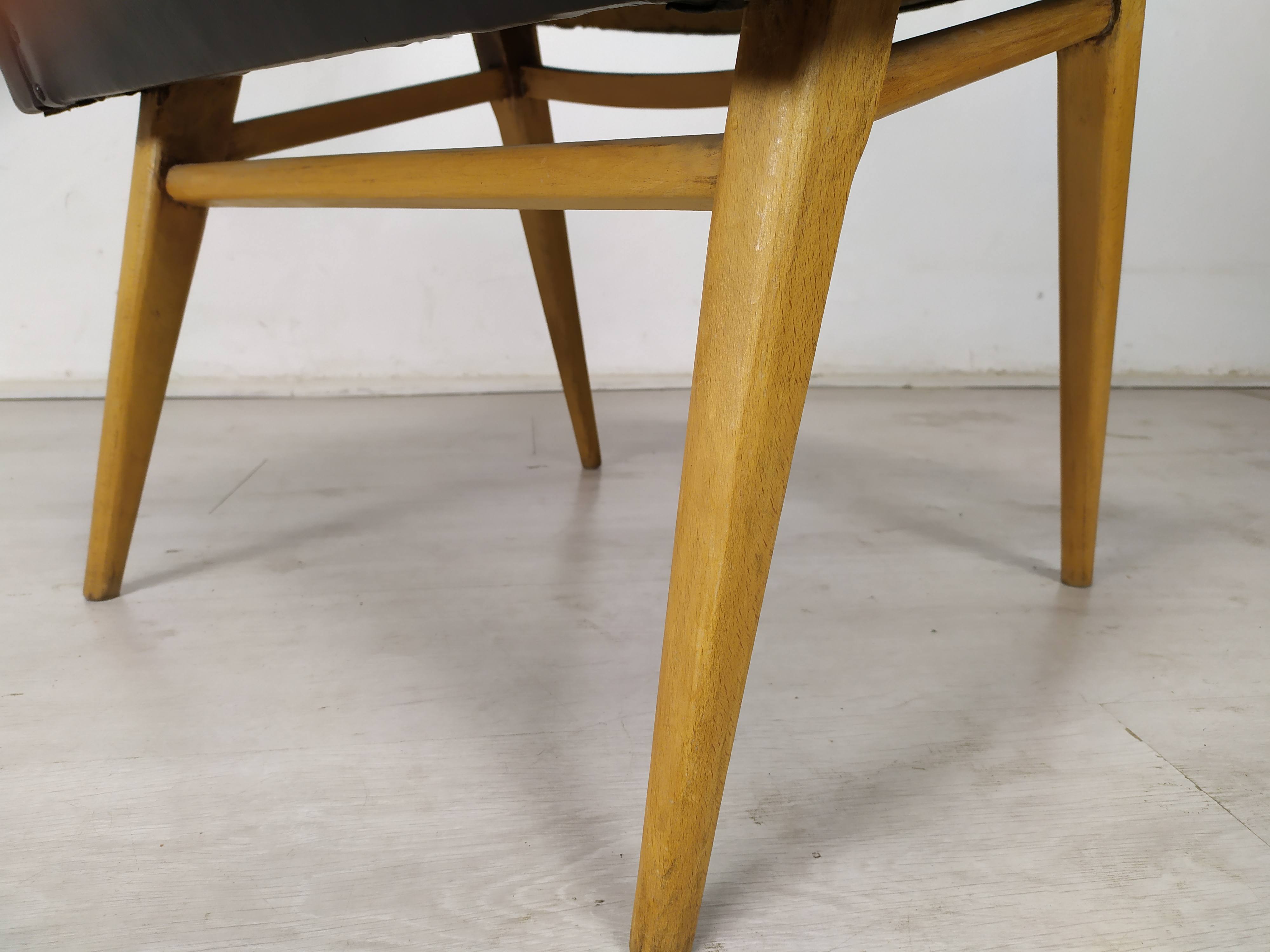 Vintage armchair skaï black