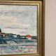 Original Swedish Oil on Panel – "Uppsala" by Gusten Widerbäck – Signed – Dated 1965 (on the back) – Framed – 38 × 43 cm