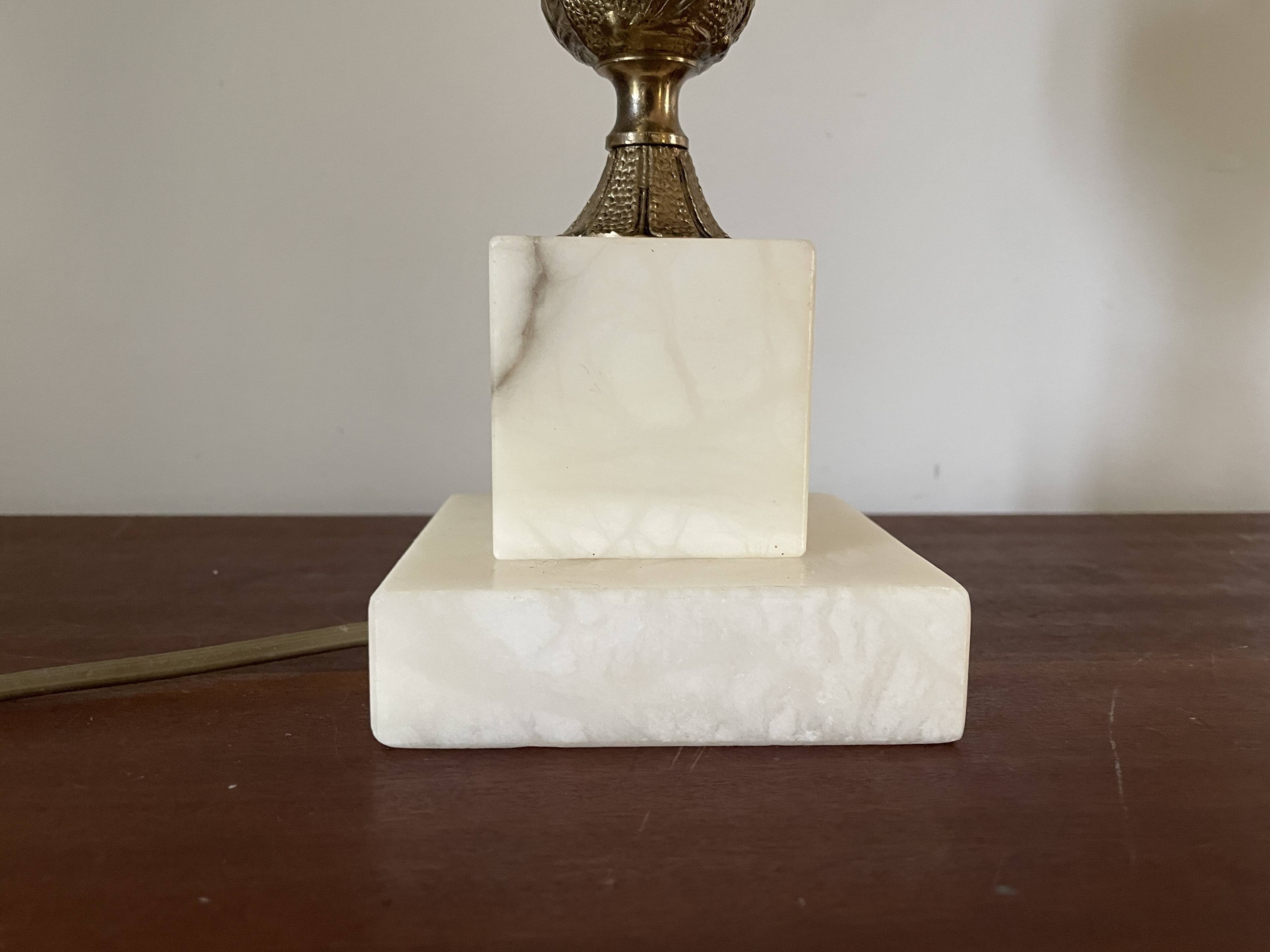 Alabaster lamp base 1950