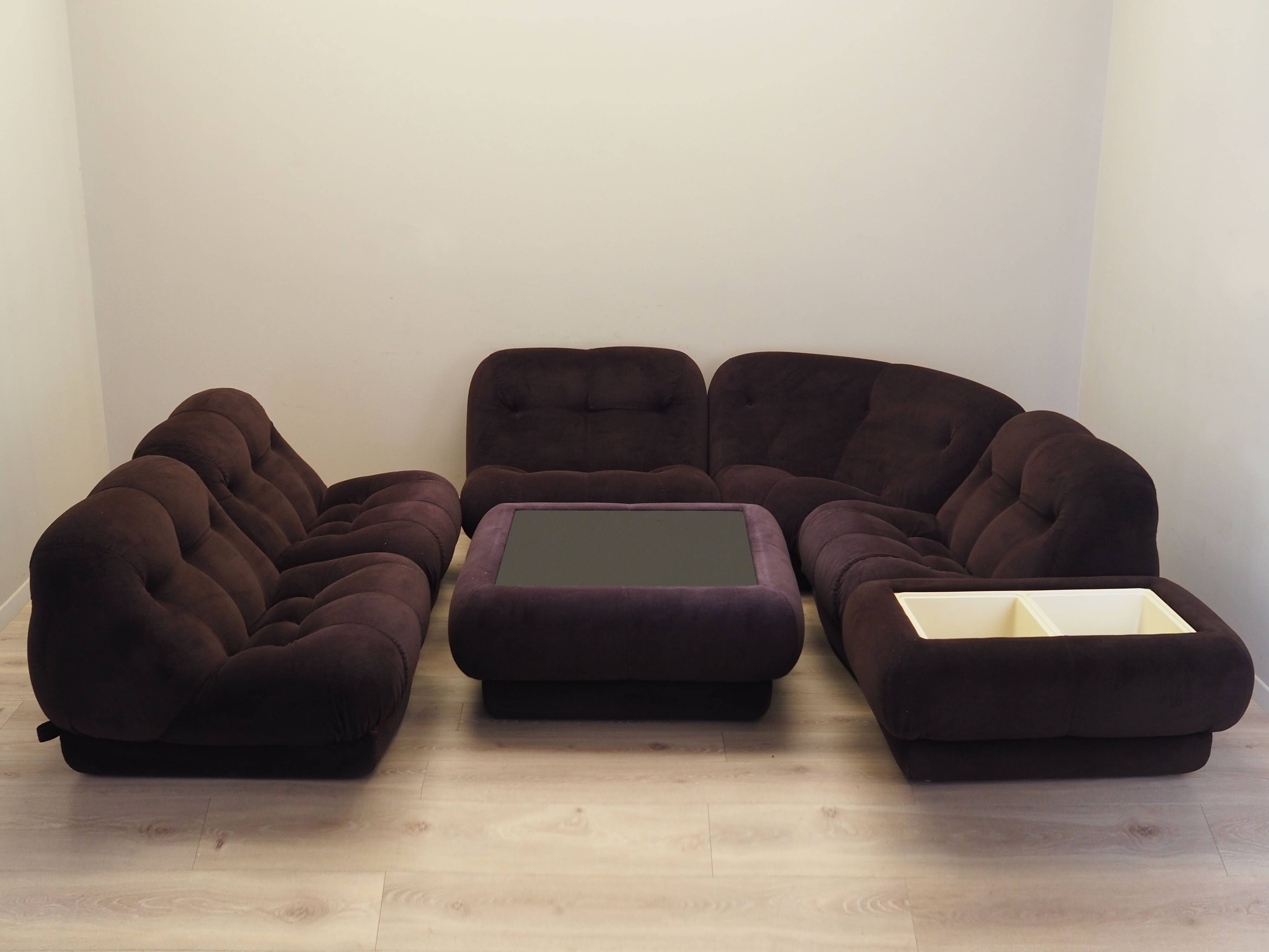 Living room set, Italian design,  Rino Maturi, Mimo Padova