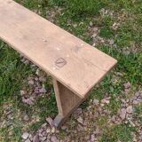 Old farm bench in chene