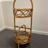 Vintage bamboo rattan server, 1950s