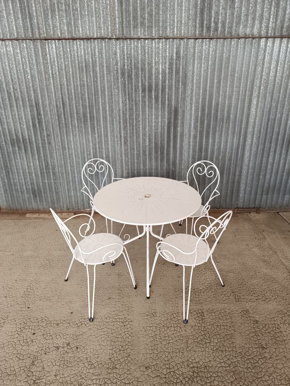 Wrought iron garden furniture