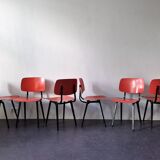 Set of 6 Revolt chairs by Friso Kramer for Ahrend de Cirkel, Netherlands, 1956