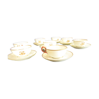 Tasses porcelaine lot de 8 début XX ième