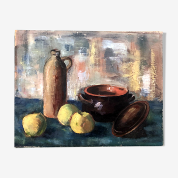 Tableau "pommes et poterie"