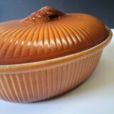 Very nice pheasant terrine dish / casserole with majolica lid.