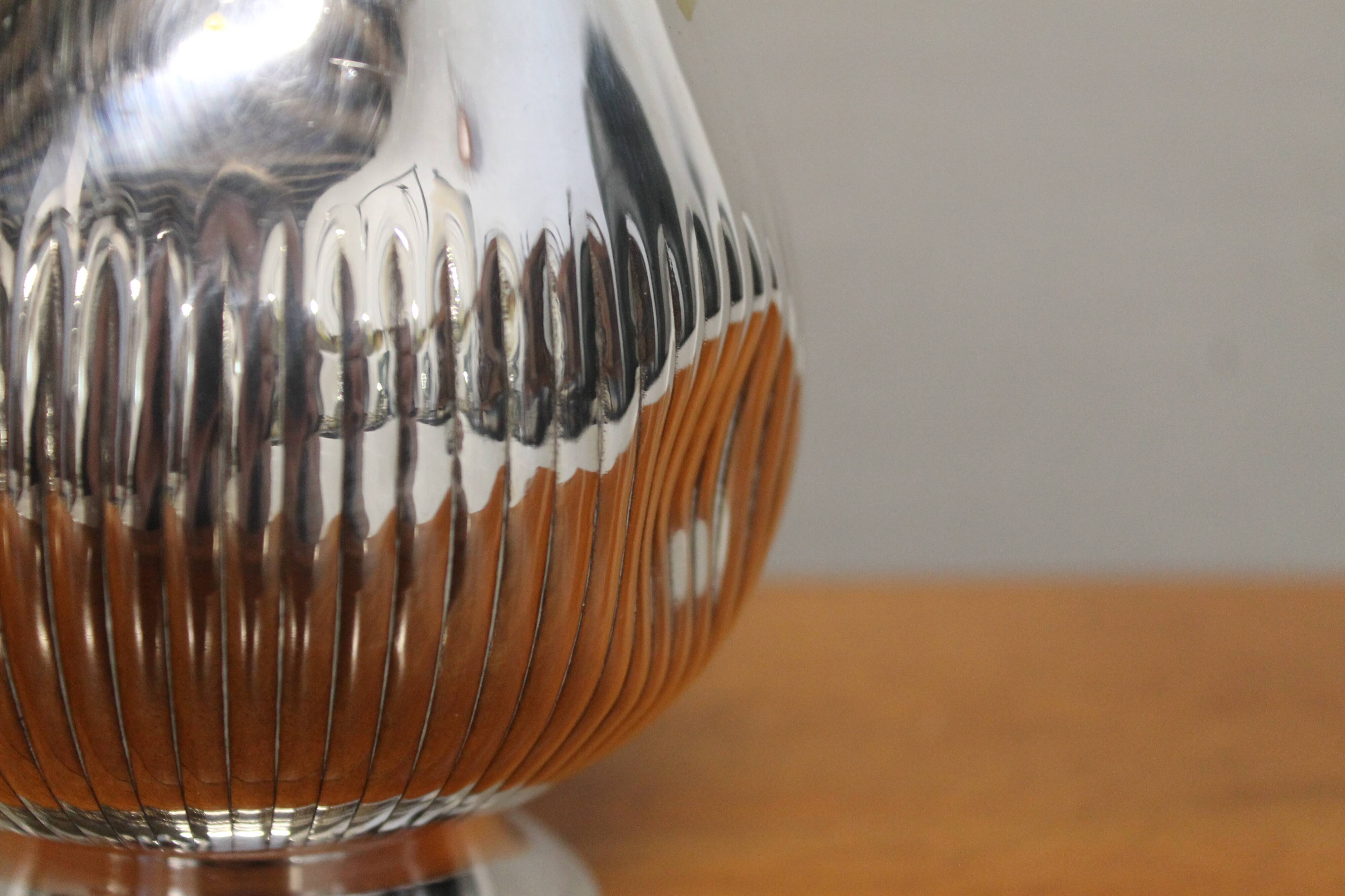 Silver metal coffee set - christofle - gallia collection