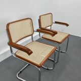 Vintage in style Cesca Chairs by Marcel Breuer, Italy, 1980s, Set of 2
