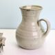 Glazed earth jug, Manziat pottery, rustic, vintage French