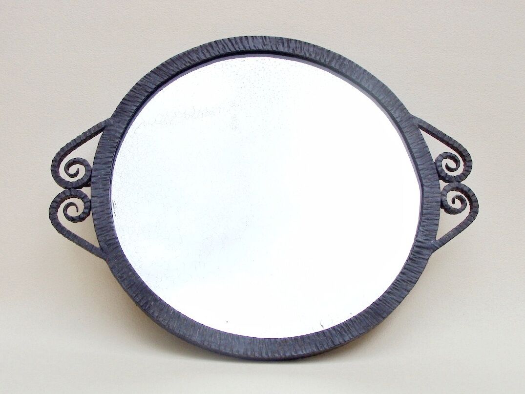 1930 hammered metal mirror