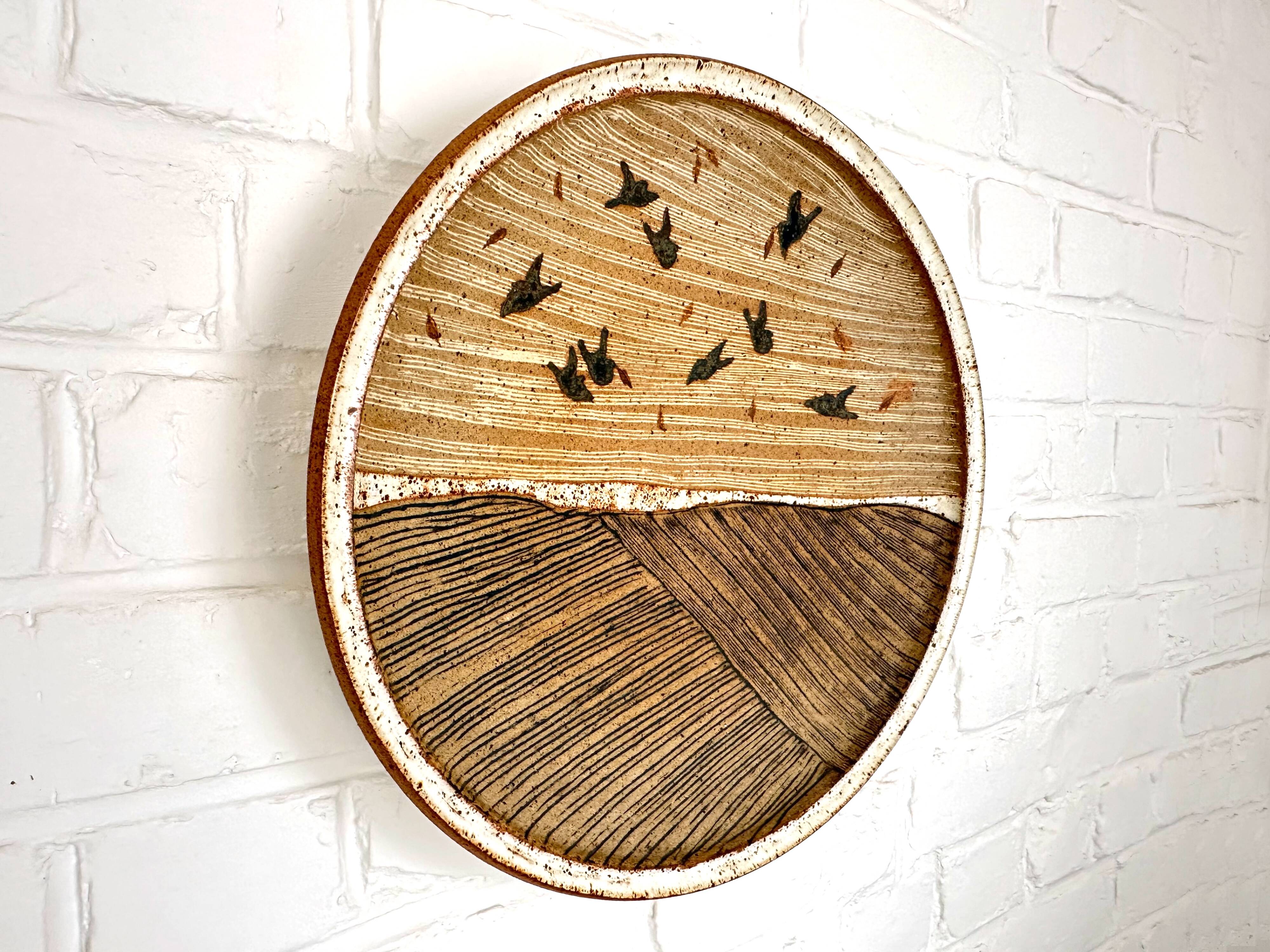 Large stoneware dish by Kähler, Denmark, 1960s.