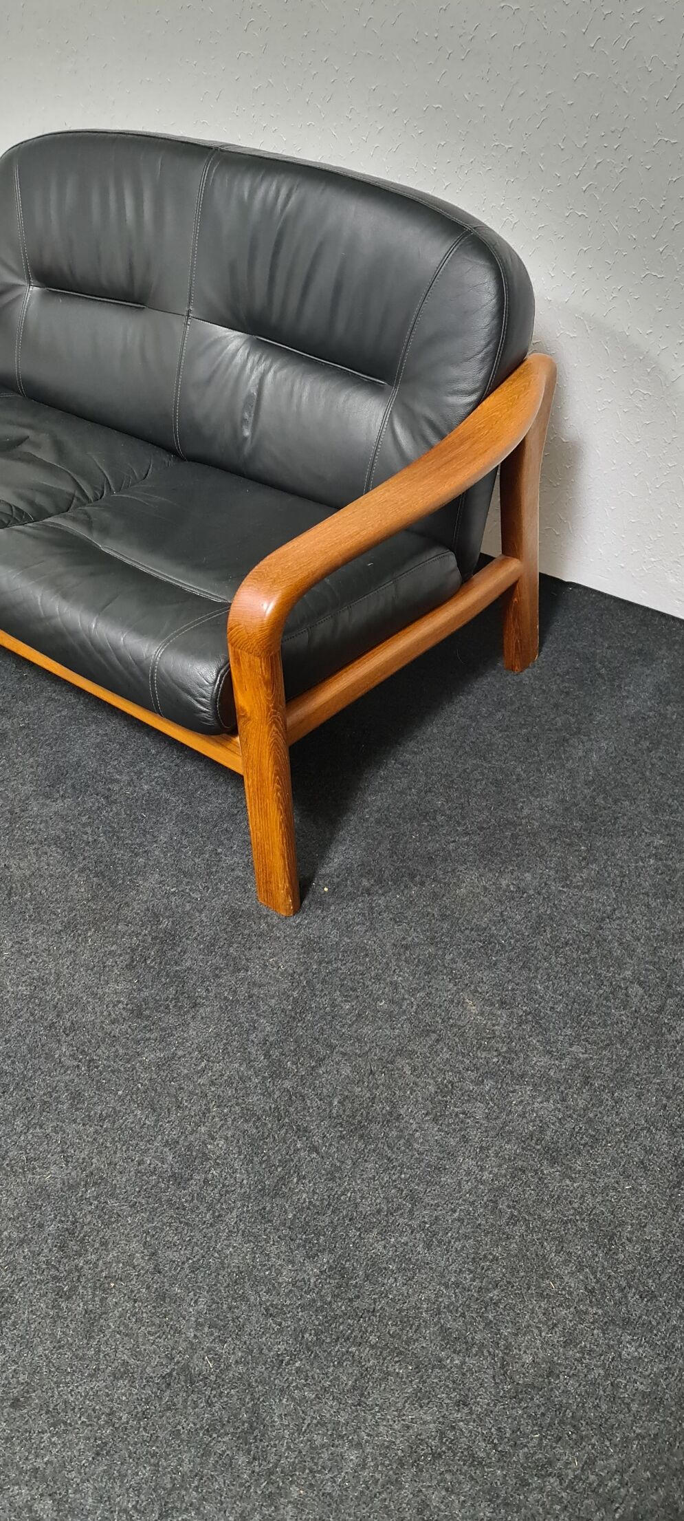 Vintage teak Danish design two seat sofa by Komfort Denmark