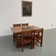 Dining table and 4 chairs, mountain furniture from the 1960s.