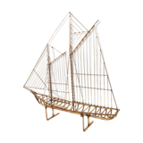 Sculptural Sailing Ship by Curtis Jeré, 1976