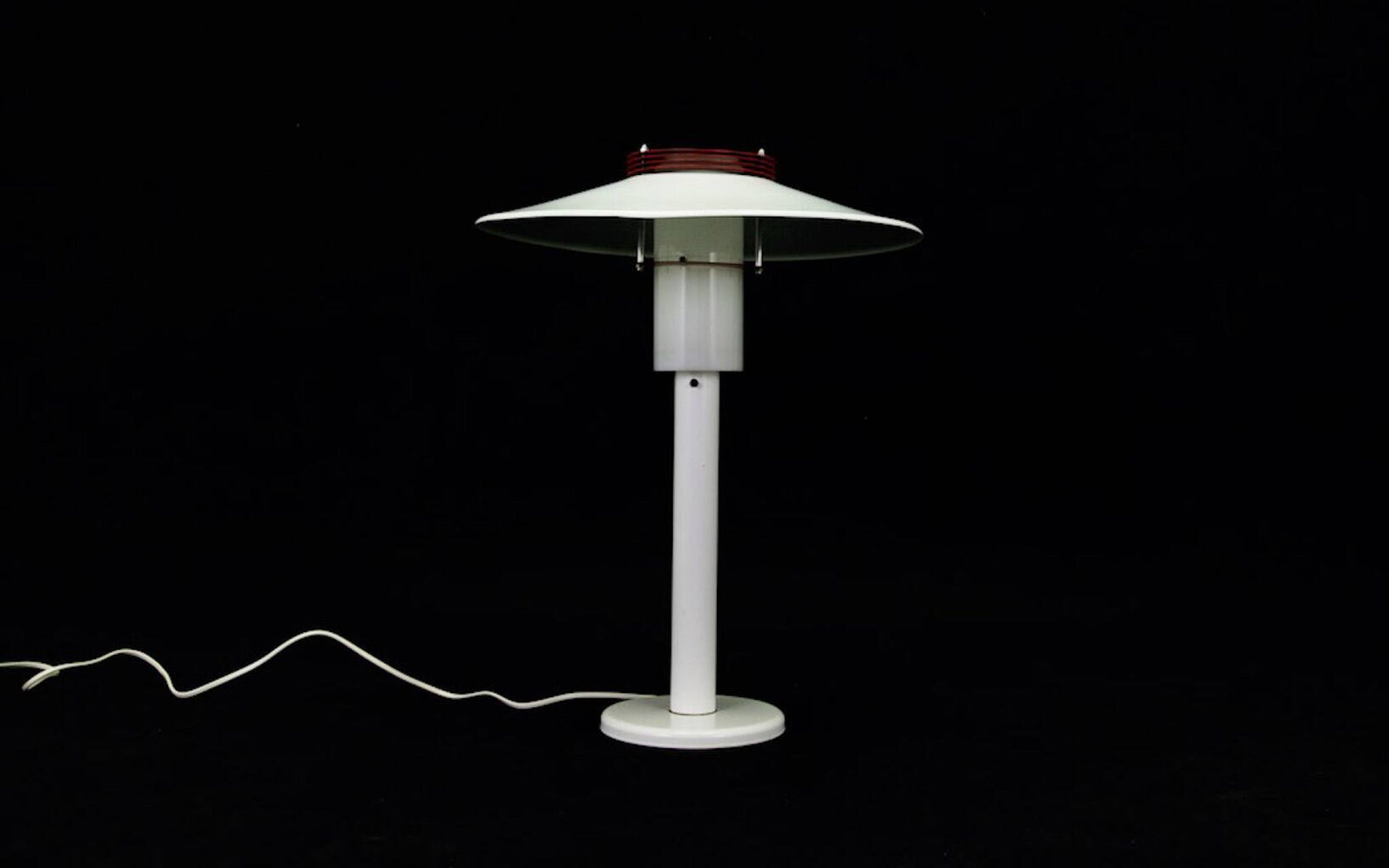 White bedside lamp, Danish design, 1960s, production: Denmark