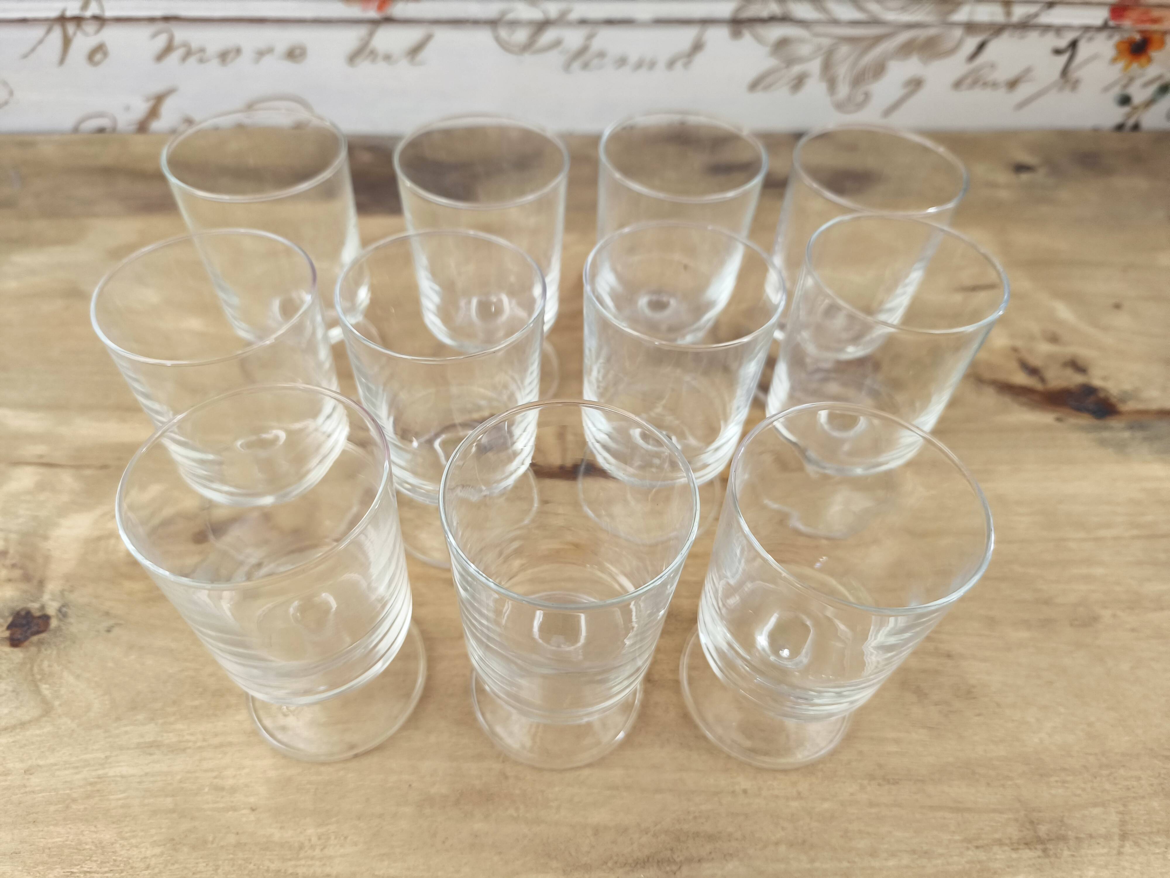 Set of 11 vintage Luminarc wine glasses, Sweden model, transparent, 10cl