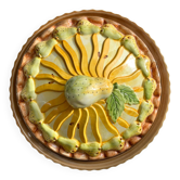 Plat à tarte barbotine Poires