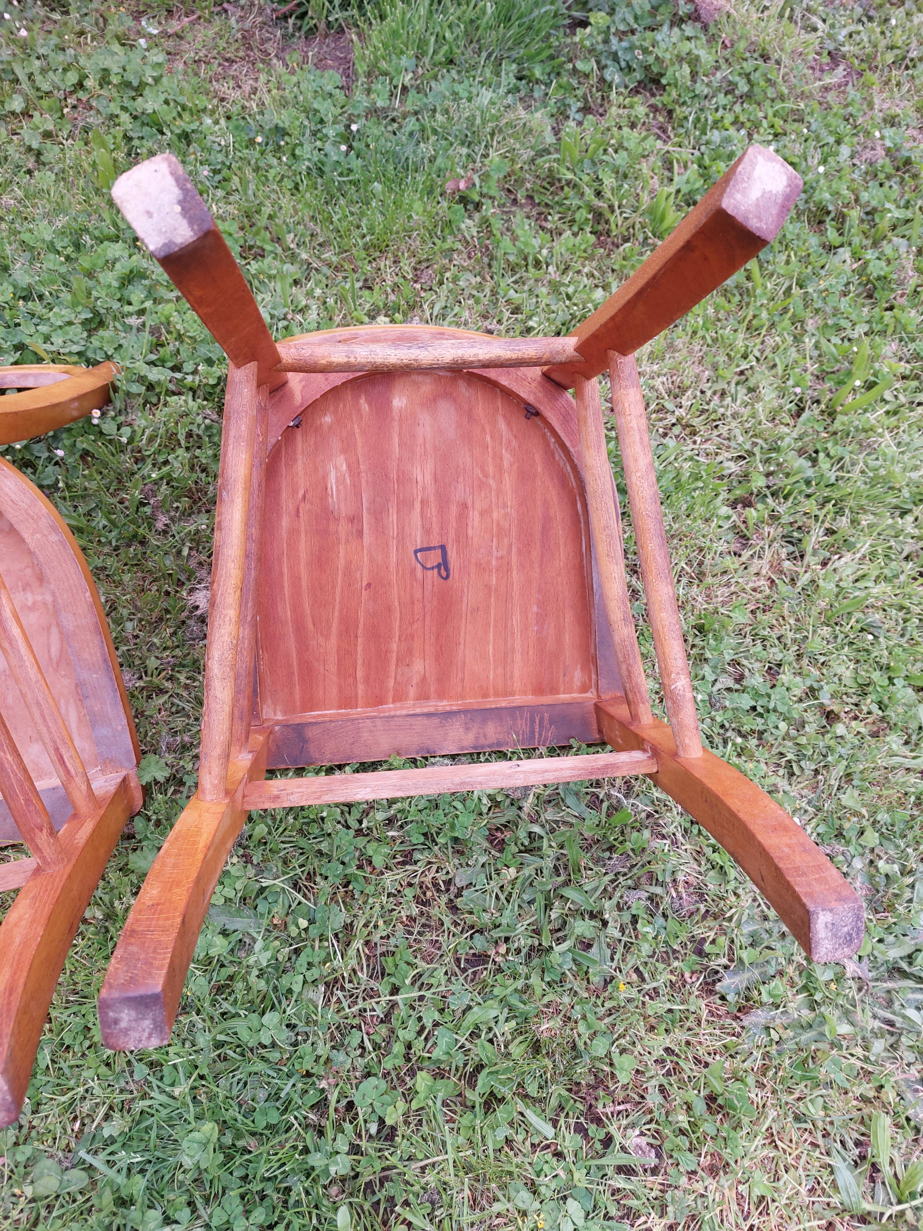 6 sanded bistro chairs