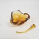 Murano glass ochre bowl, Italy 1960's